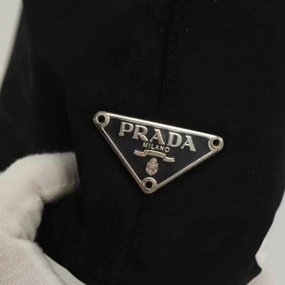PRADA Hand Bag Nylon Plastic Black Clear Auth - Picture 10 of 16